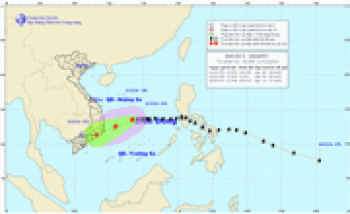 Bão số 5 cách tỉnh khoảng 669 km về phía Đông Đông Bắc