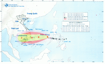 Bão số 12 đi sâu vào đất liền và suy yếu dần thành áp thấp nhiệt đới