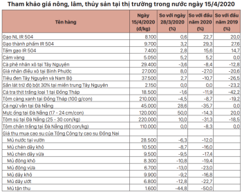 Giá điều tươi giảm, giá điều khô tăng trong nửa đầu tháng 4/2020