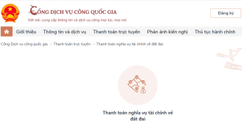 Triển khai cung cấp dịch vụ thanh toán tài chính về đất đai trên Cổng DVC Quốc gia