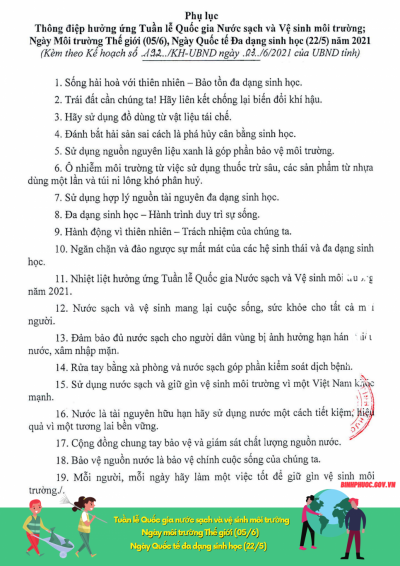 Đổi mới cách thức thực hiện, hình thức truyền thông về hưởng ứng kỷ niệm các sự kiện bảo vệ môi trường