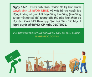 Hỗ trợ người lao động tự do và một số đối tượng đặc thù gặp khó khăn do đại dịch Covid-19