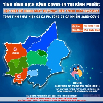 Cập nhật tình hình Covid-19 từ 08h00 đến 17g00 ngày 5/7/2021