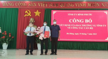 Công bố quyết định của Ban Thường vụ Tỉnh ủy về công tác cán bộ đối với huyện Bù Đăng