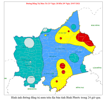 Mưa diện rộng trên khu vực tỉnh