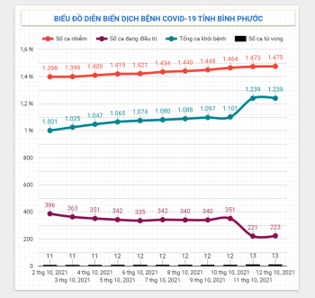 Diễn biến dịch Covid-19 trên địa bàn tỉnh ngày 12/10/2021