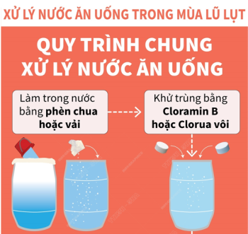 Quy trình chung xử lý nước ăn uống trong mùa lũ lụt