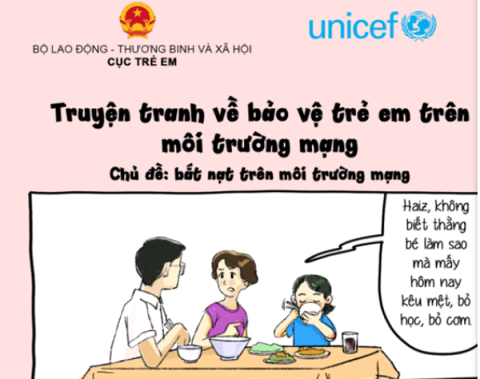 Truyện tranh về bảo vệ trẻ em trên môi trường mạng