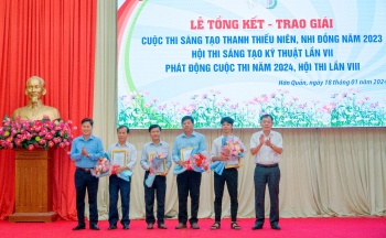 Hớn Quản tổ chức tổng kết, trao giải Cuộc thi sáng tạo thanh thiếu niên, nhi đồng năm 2023