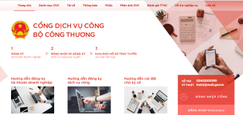 Danh mục dịch vụ công trực tuyến của Bộ Công Thương