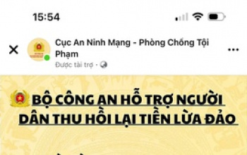 Trang thông tin tên cơ quan công an giúp lấy lại tiền lừa đảo đều là mạo danh