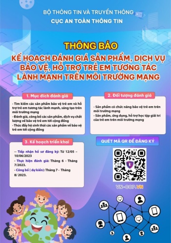 Kế hoạch đánh giá sản phẩm, dịch vụ bảo vệ, hỗ trợ trẻ em tương tác lành mạnh trên môi trường mạng