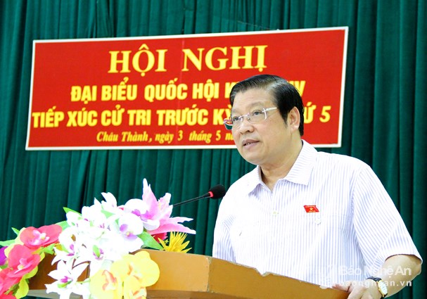 Bí thư Trung ương Đảng Phan Đình Trạc cho biết, dự kiến vào tháng 6/2018 sẽ diễn ra Hội nghị toàn quốc về phòng, chống tham nhũng. Ảnh báo Nghệ An