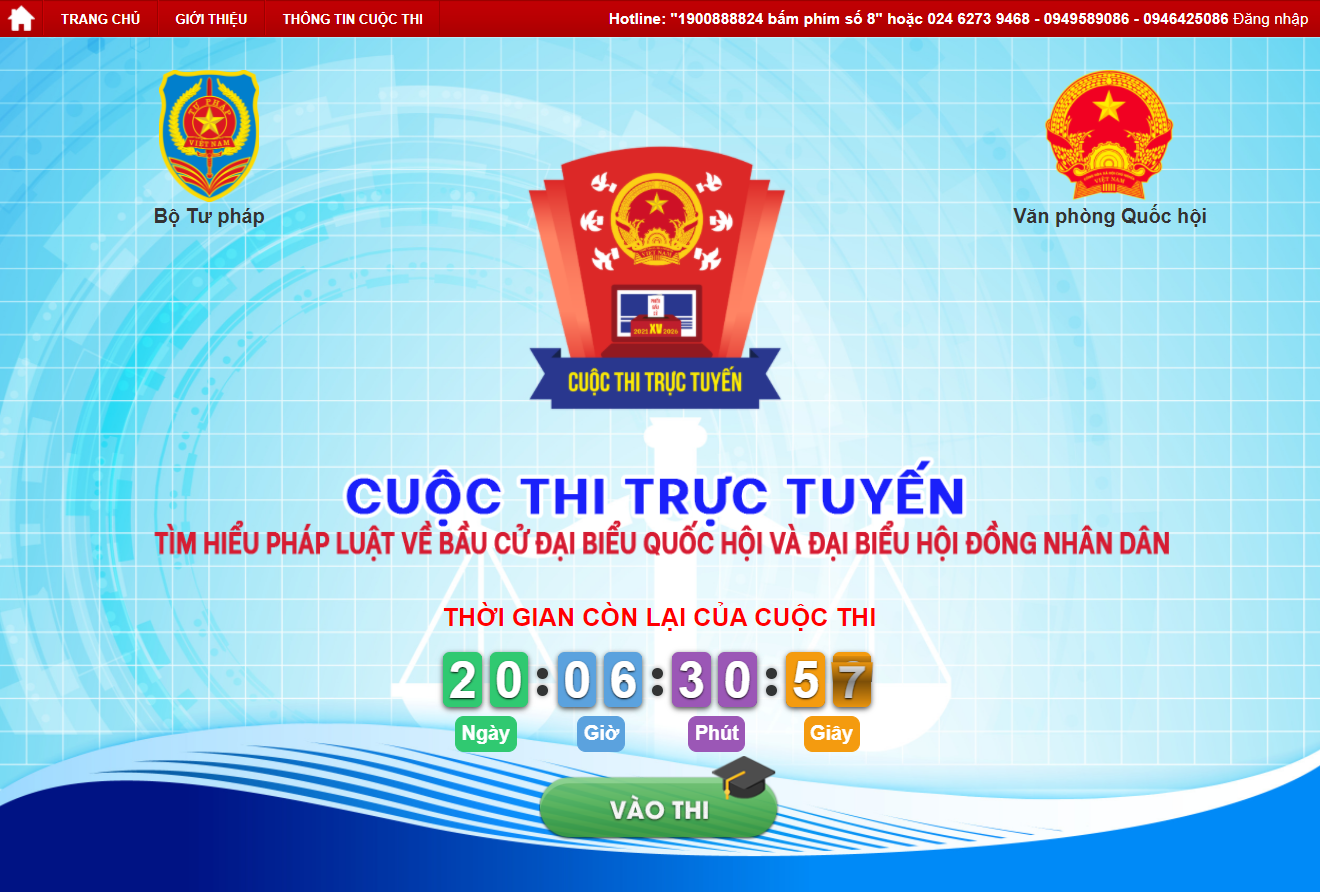 Cuộc thi trực tuyến “Tìm hiểu pháp luật về bầu cử đại biểu Quốc hội và đại biểu Hội đồng nhân dân”